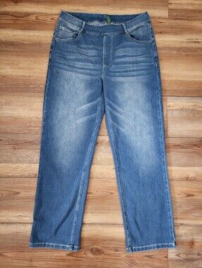 Halara Straight Leg Pull-on Jeans Women's L Petite NEW